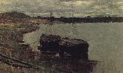 Levitan, Isaak Barge. Wolga oil painting picture wholesale